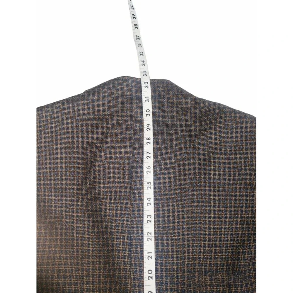 LBM BIANCHI Bozzella & Lesna Italian Blazer Glen Check Wool Silk Men 40R
